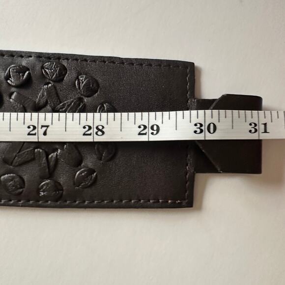 Motif 56 Brown Statement Belt Womens Small Leather Elastic & Wooden Clip Buckle main image 8